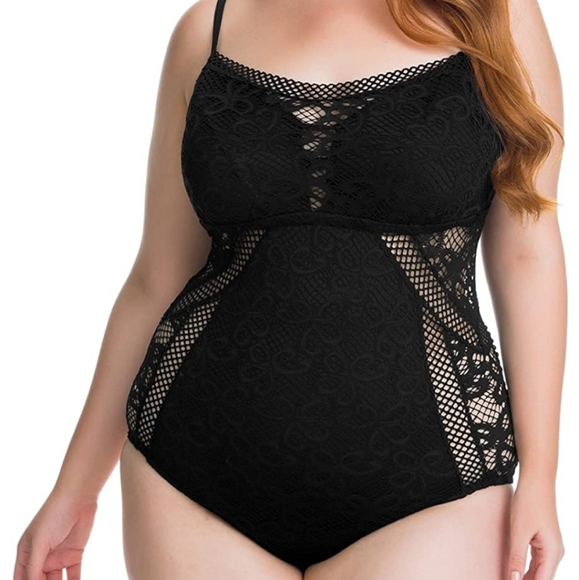 BECCA Other - Becca Captured Netting Inset Swimsuit